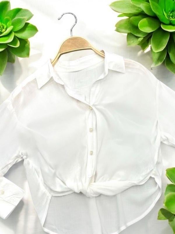 Kız Çocuk Yazlık Bağlama Detaylı Gömlek