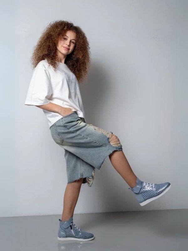 Kız Çocuk Yırtık Denim Kot Şort