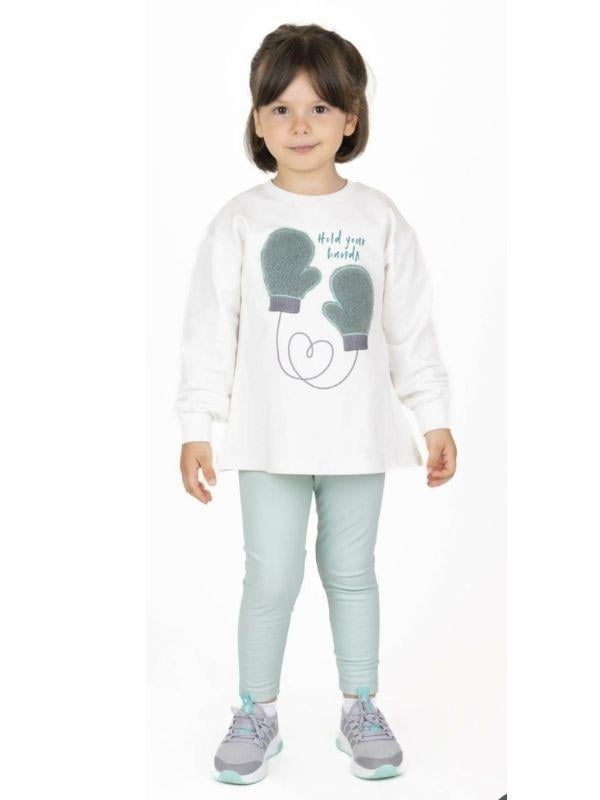 Kız Çocuk Yüksek Bel Mint Tayt