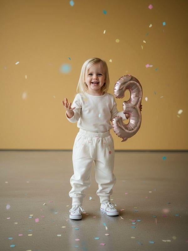 Kız Çocuk Yumuşak Dokulu Fiyonk Detaylı Yüksek Bel Pantolon