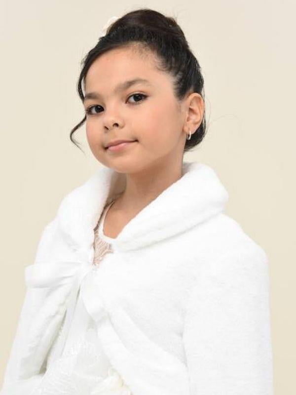 Kız Çocuk Yumuşak Peluş Dokulu Şık Kürk Bolero