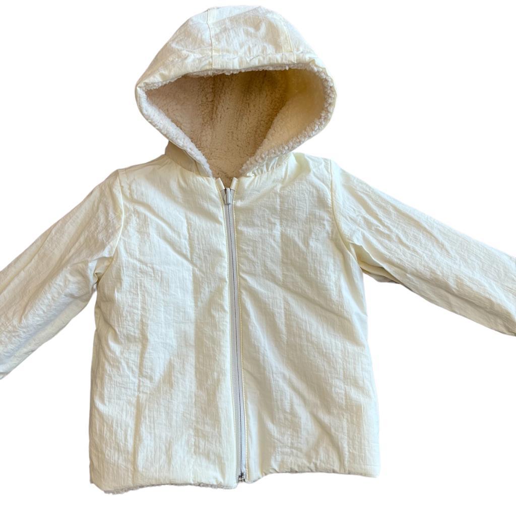 Kız / Erkek Bebek Peluş Fermuarlı Kapüşonlu Mont