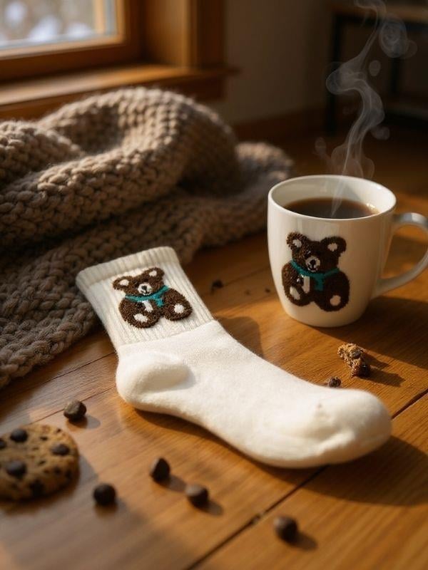 Pamuklu Ayıcıklı Çorap (36-40 Numara)