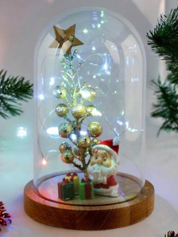 Yılbaşı Kardan Adam Ahşap Fanus