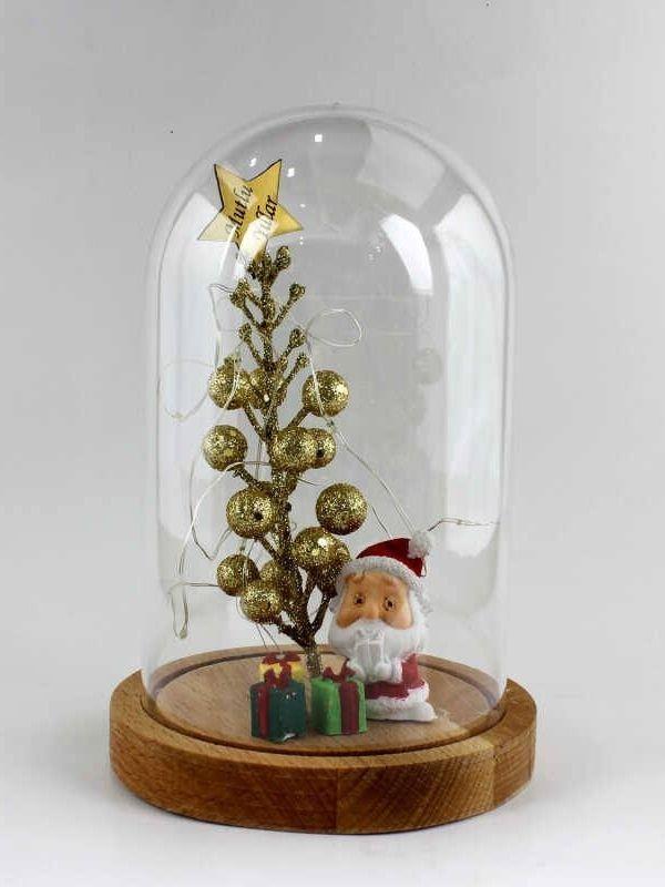 Yılbaşı Kardan Adam Ahşap Fanus