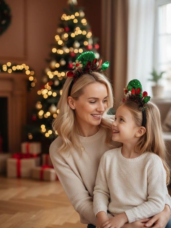 Yılbaşı Temalı Payetli Taç