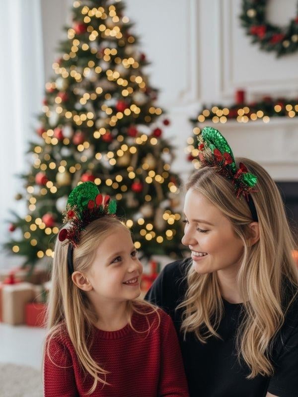 Yılbaşı Temalı Payetli Taç