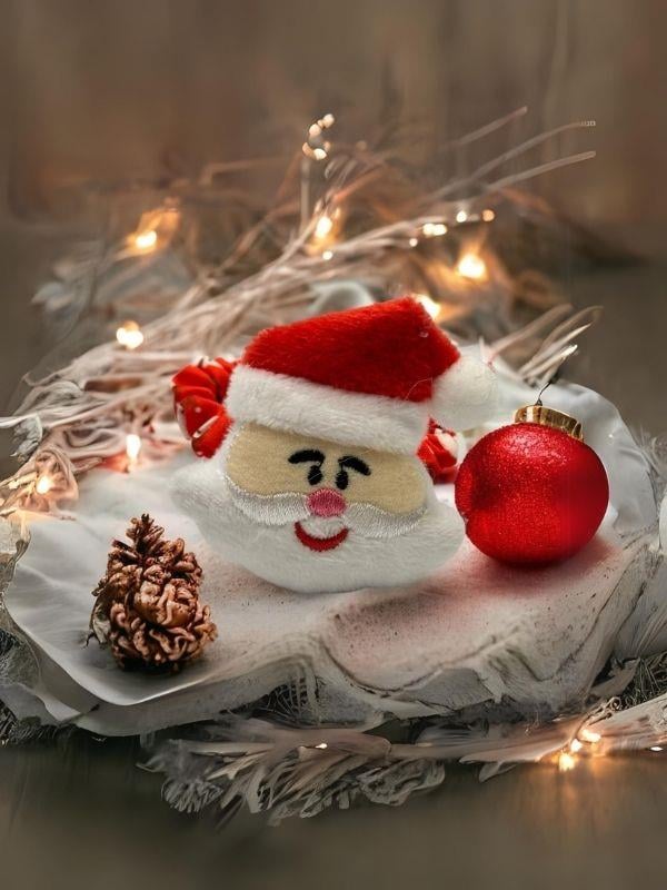 Yılbaşı Temalı Pofuduk Figürlü Lastikli Toka