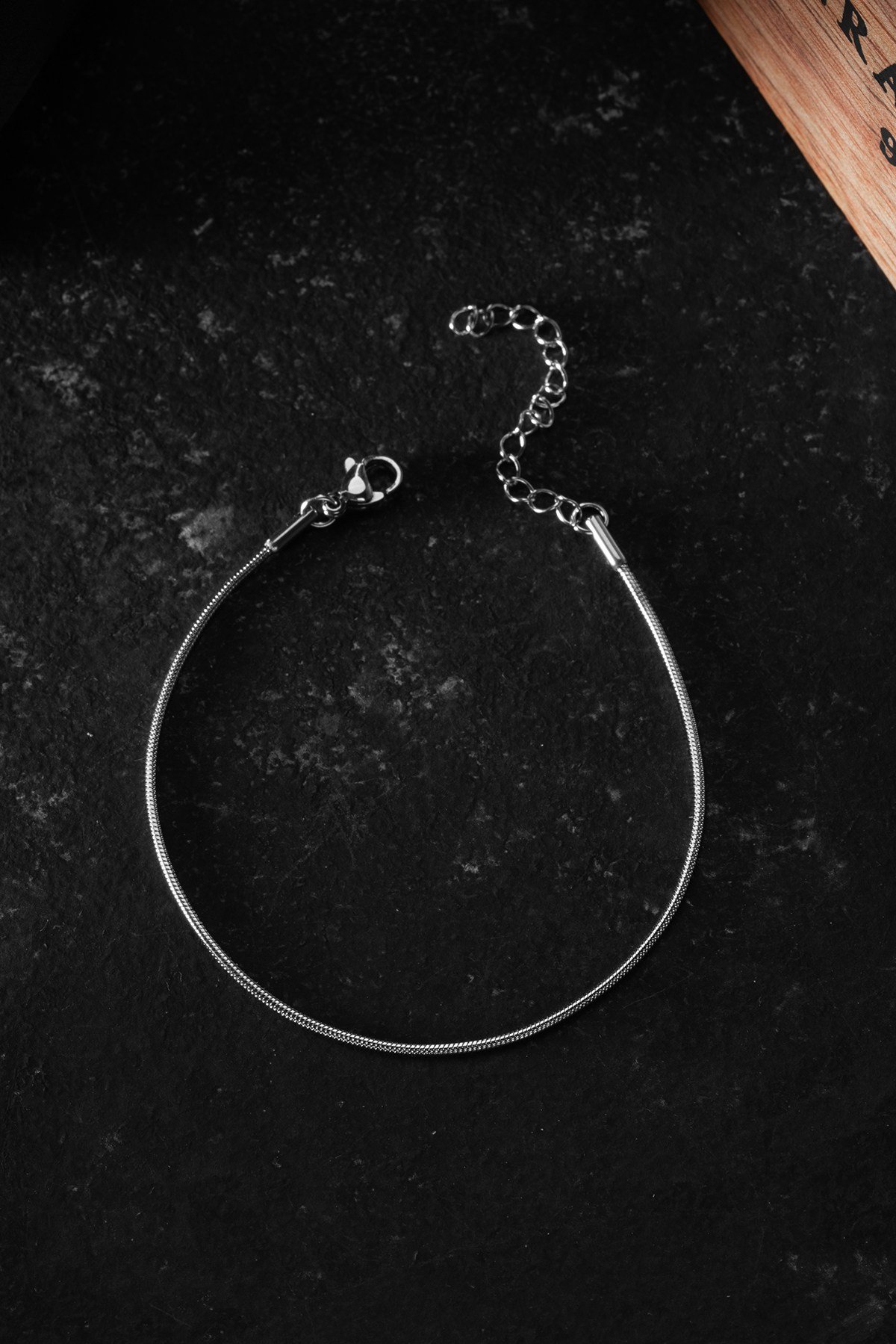 1,50 mm Yılan Zincir Model Erkek Çelik Bileklik