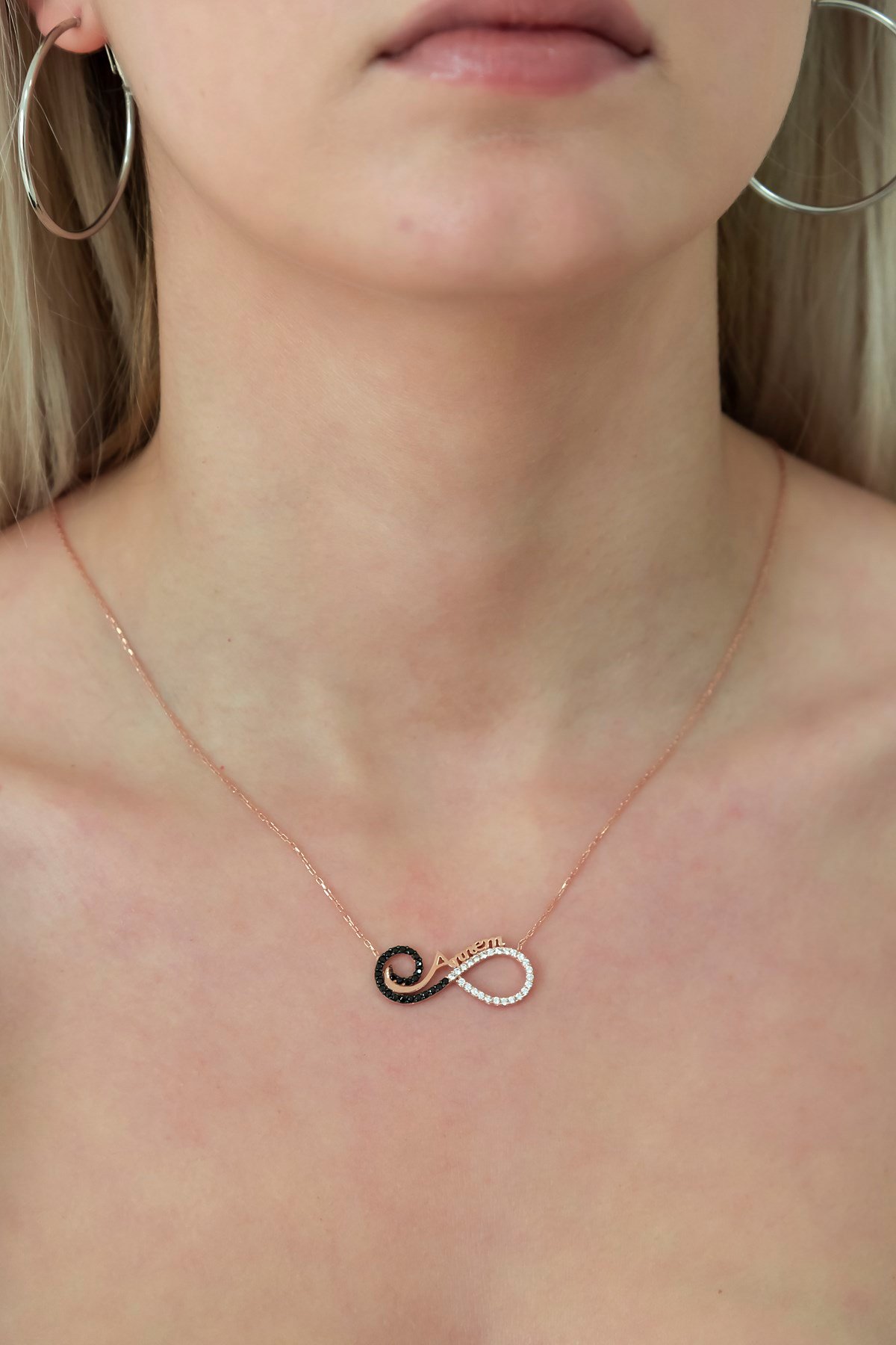 925 Ayar Annem Sonsuzluk Model Kolye Kadın Gümüş Kolye