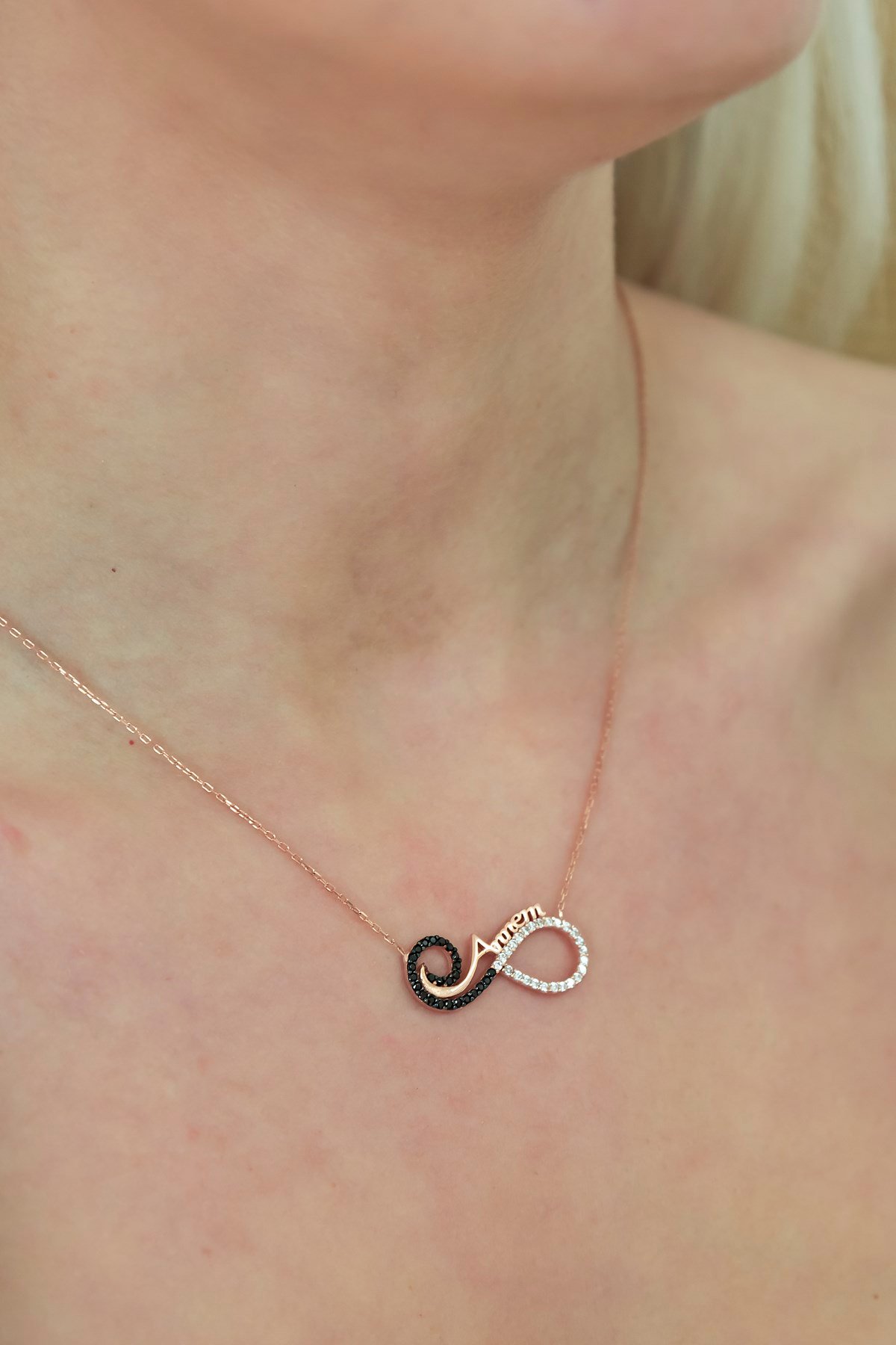 925 Ayar Annem Sonsuzluk Model Kolye Kadın Gümüş Kolye