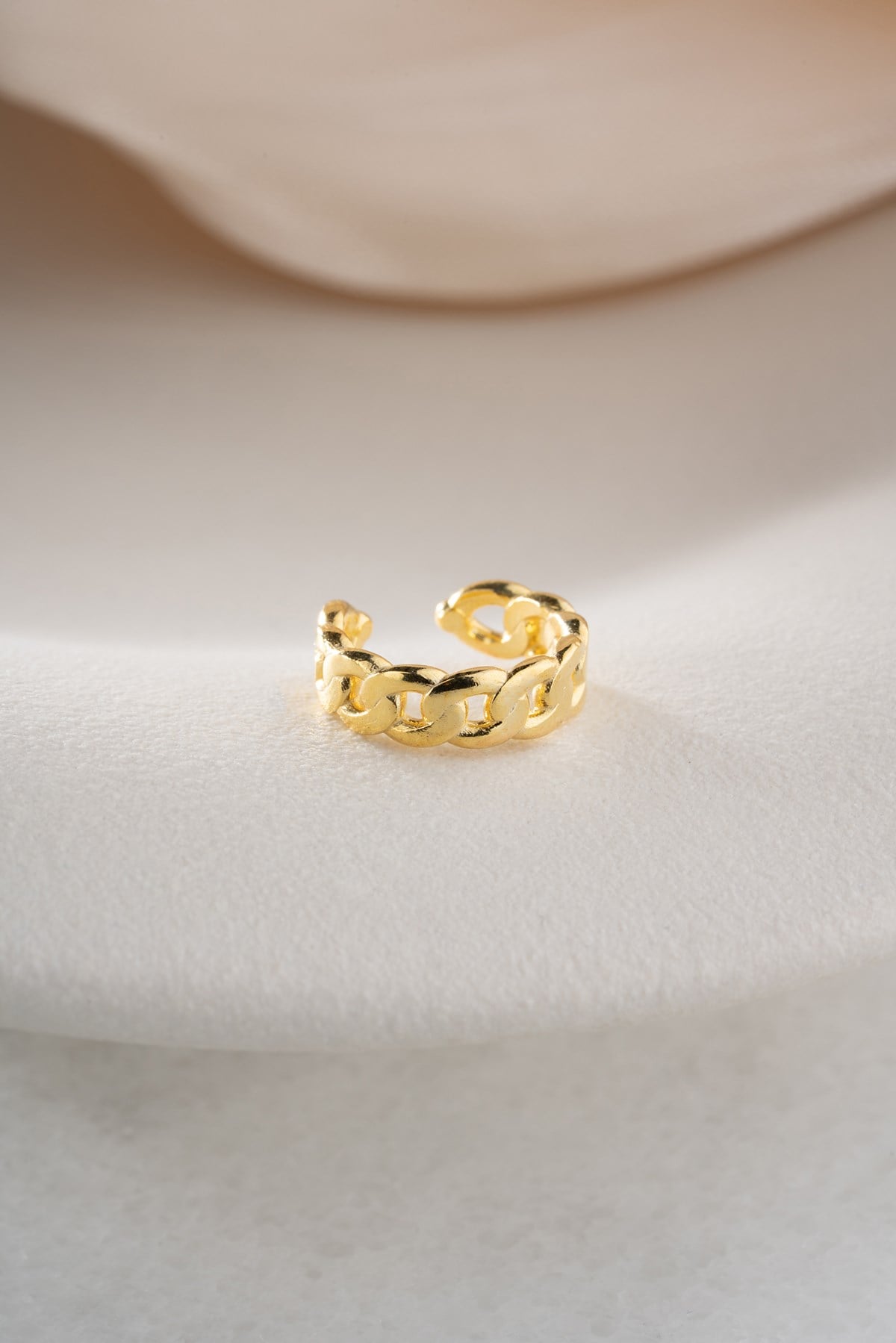 925 Ayar Gümüş Gold Kaplama Gurmet Model Kıkırdak Küpe