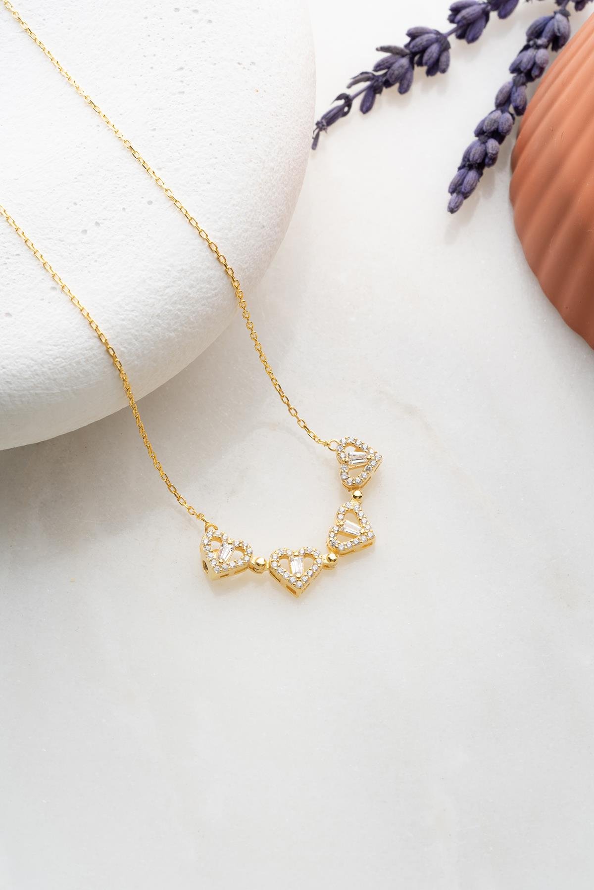 925 Ayar Gümüş Işıklı Kutulu Mıknatıslı Açılır Kapanır Gold Yonca Kolye