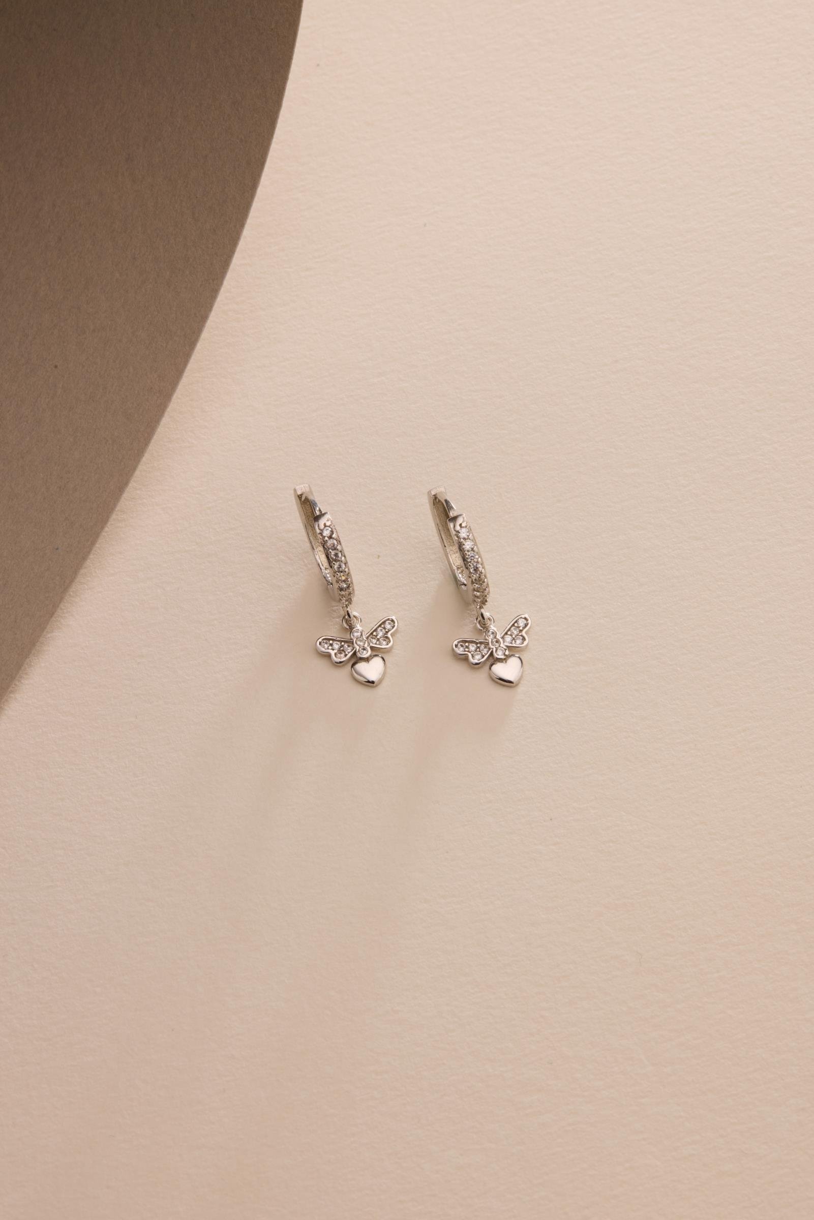 925 Ayar Gümüş Rodyum Kaplama 10 mm Sallantılı Yusufcuk Küpe