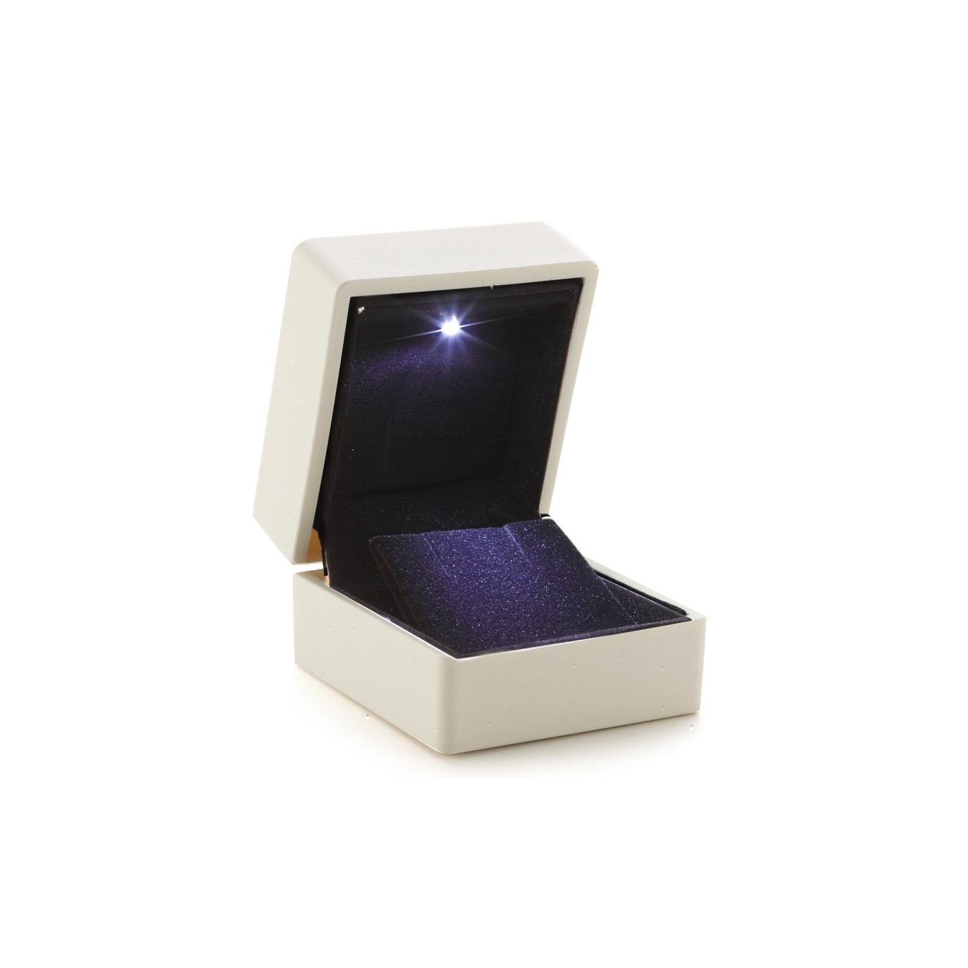 Işıklı Beyaz Renk Kolye Kutusu Şık ışıklı Hediye Kutusu