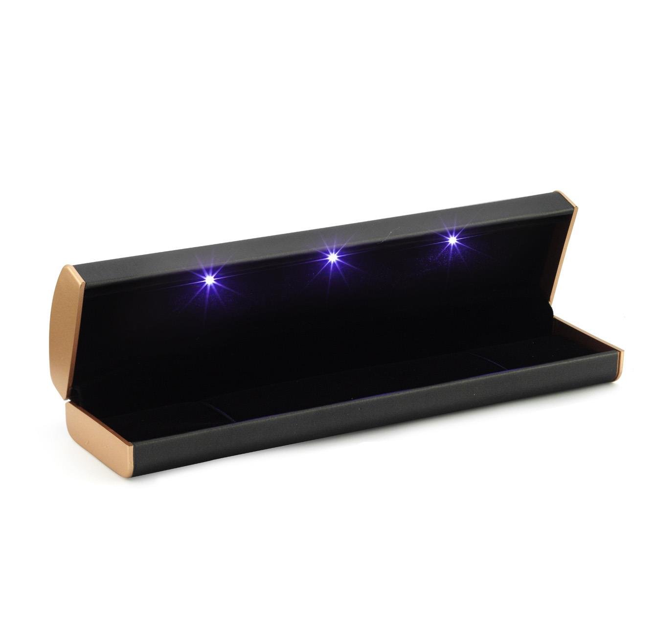 Işıklı  Deri Bileklik Kutusu Şık ışıklı Hediye Kutusu
