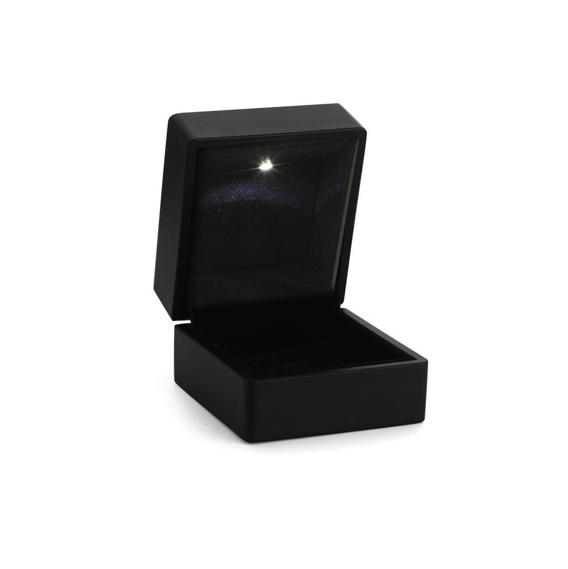 Işıklı Siyah Renk Yüzük Kutusu Şık ışıklı Hediye Kutusu