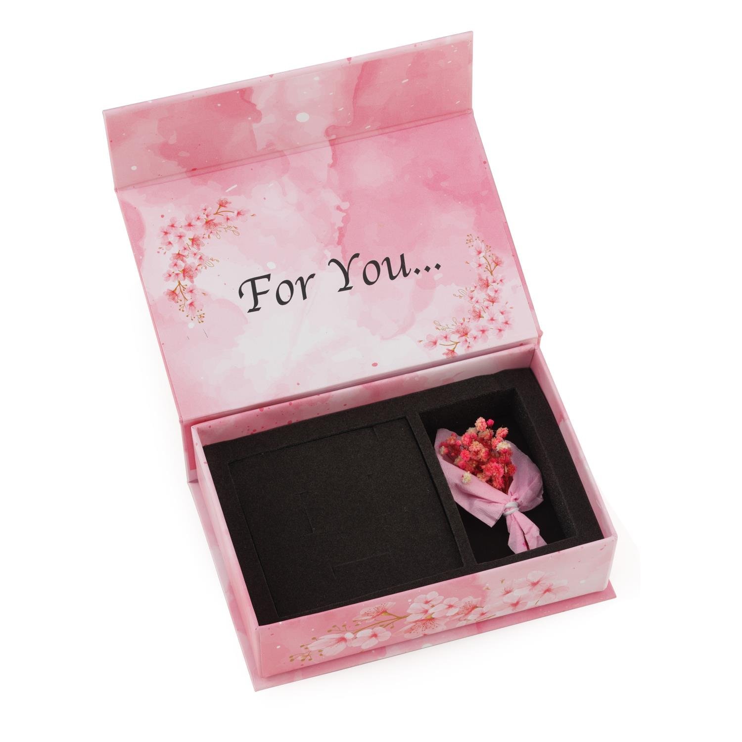 Özel Tasarım Çiçek Detaylı Takı Hediye Kutusu