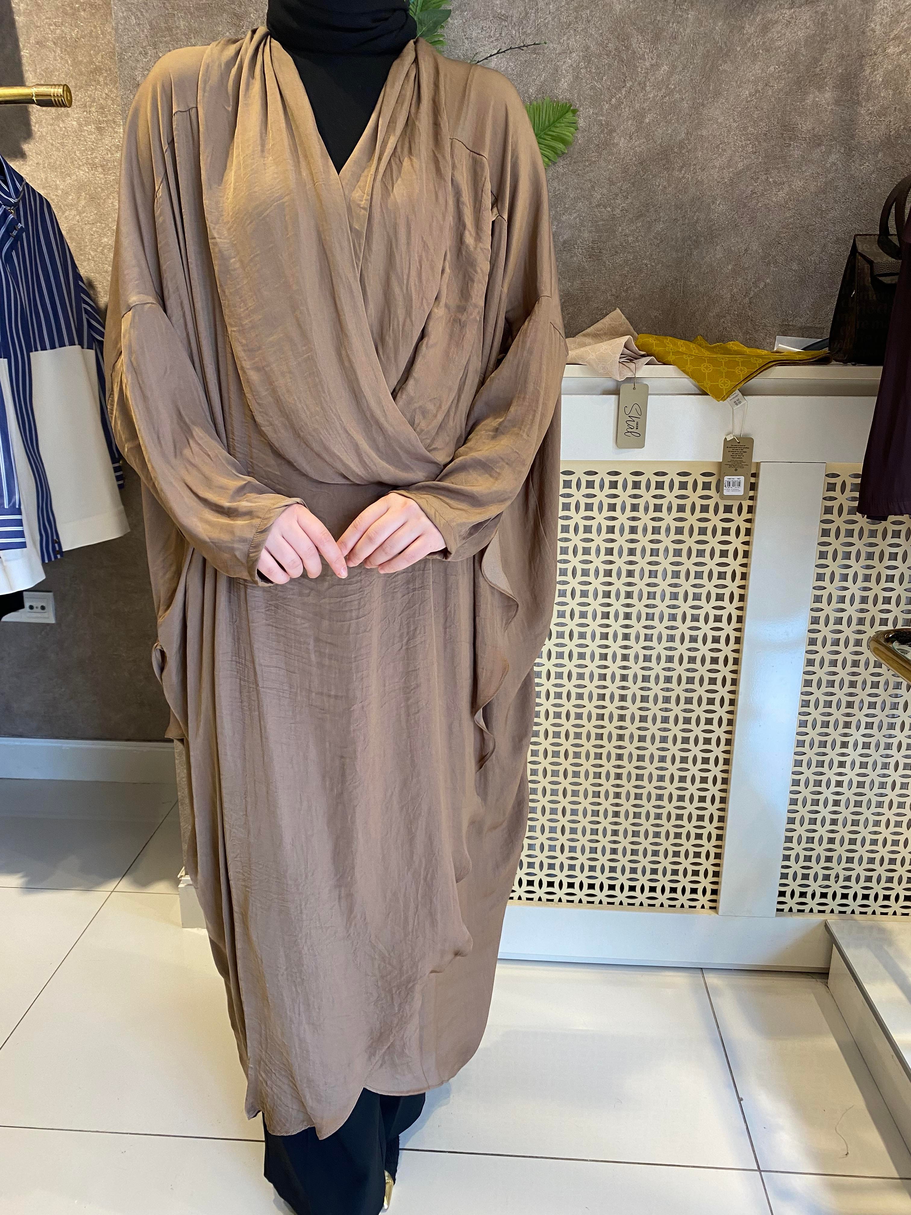 Ceremony Vual ipek tunik kahve 