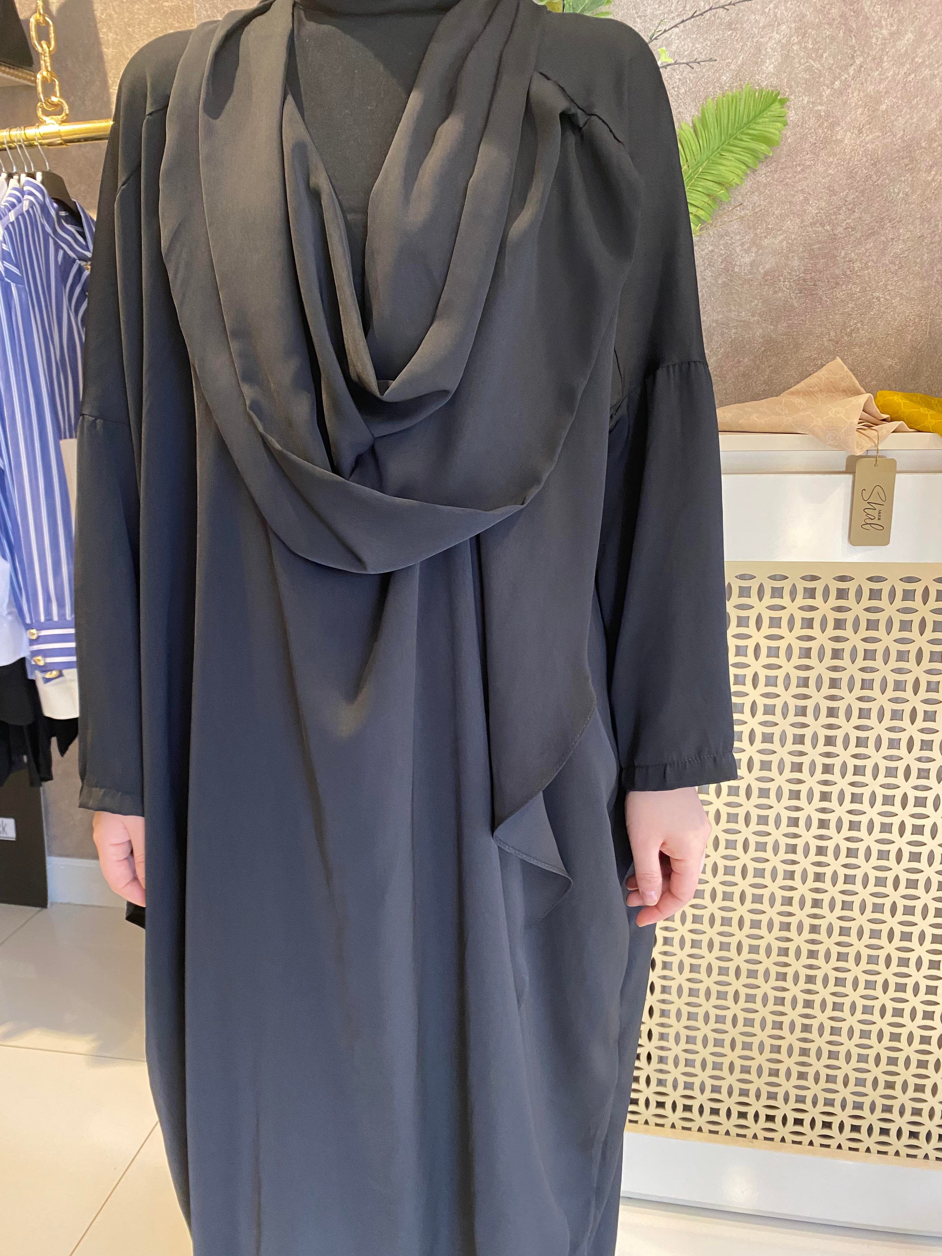 Ceremony Vual ipek tunik siyah 