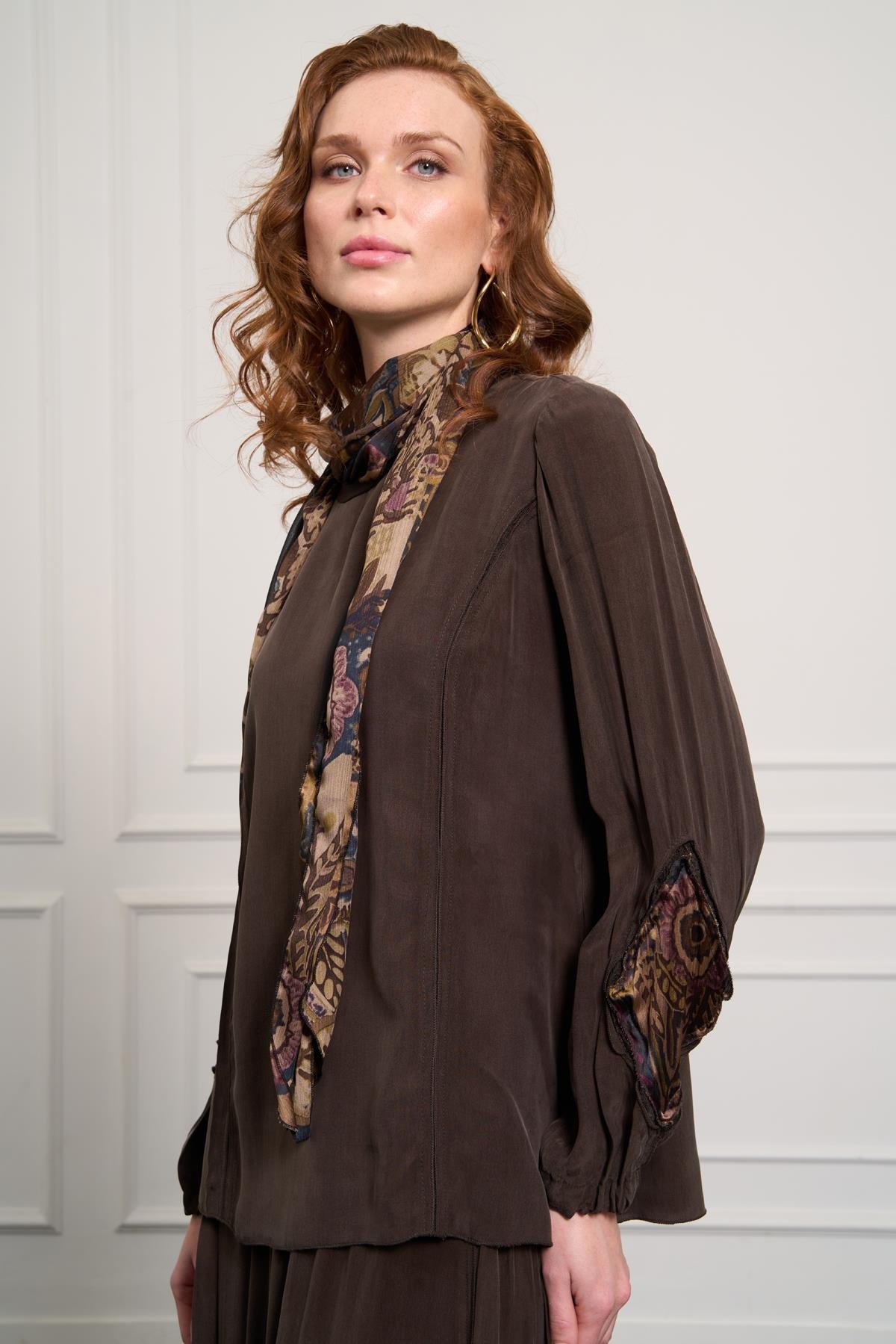Misswhence patchwork etekli takım kahve