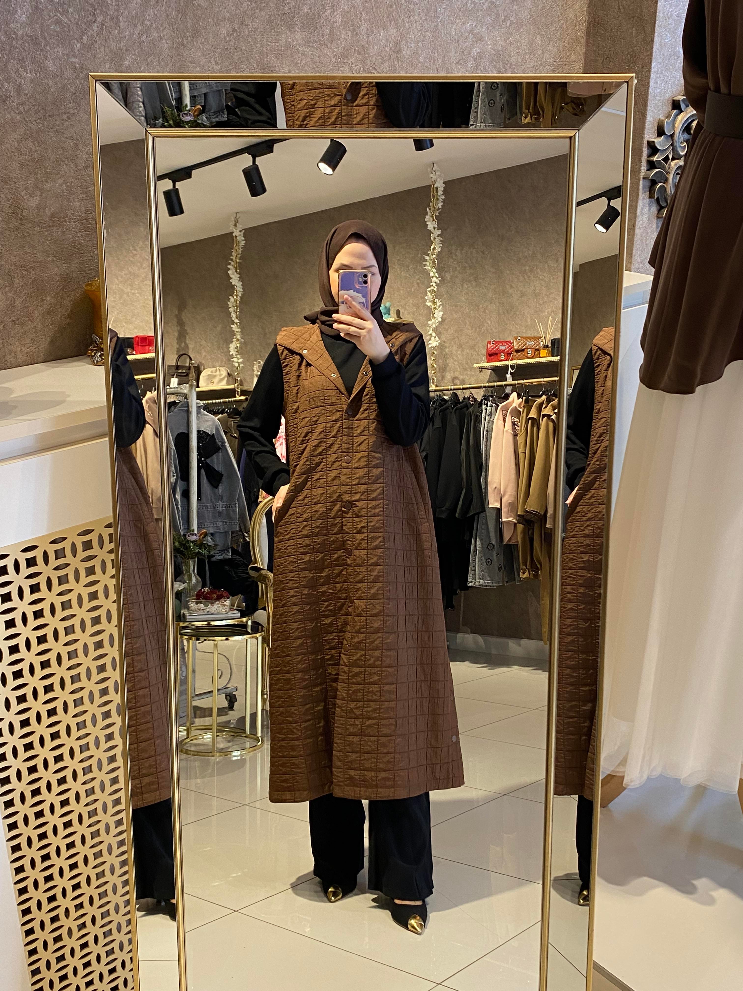 ORHAN STORE Uzun yelek kahve