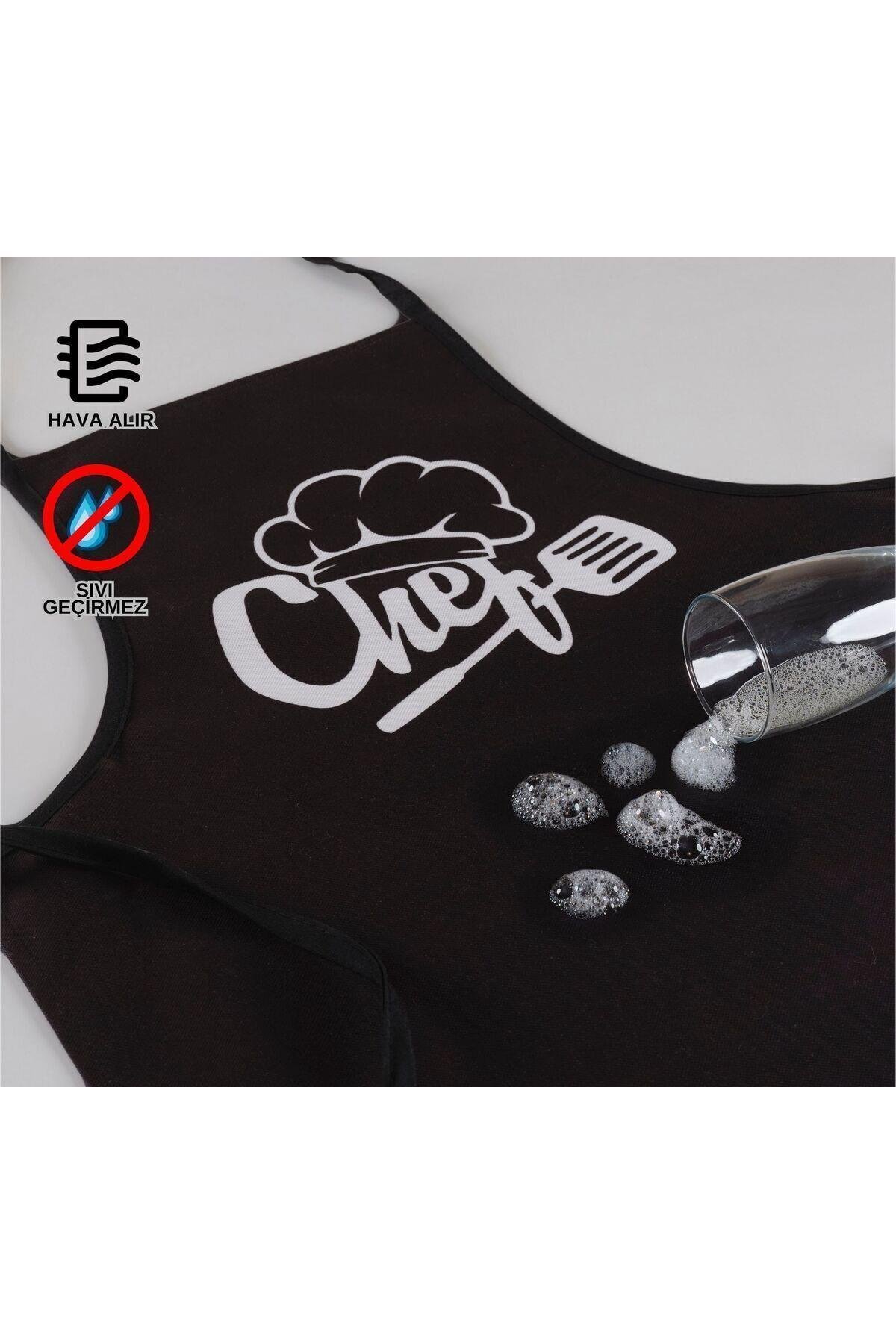 Beautiful İkili Paket Önlük Sıvı Geçirmez Mutfak Önlüğü