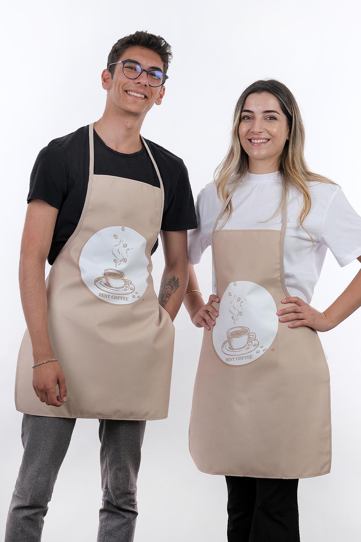 Beautiful İkili Paket Önlük Sıvı Geçirmez Mutfak Önlüğü