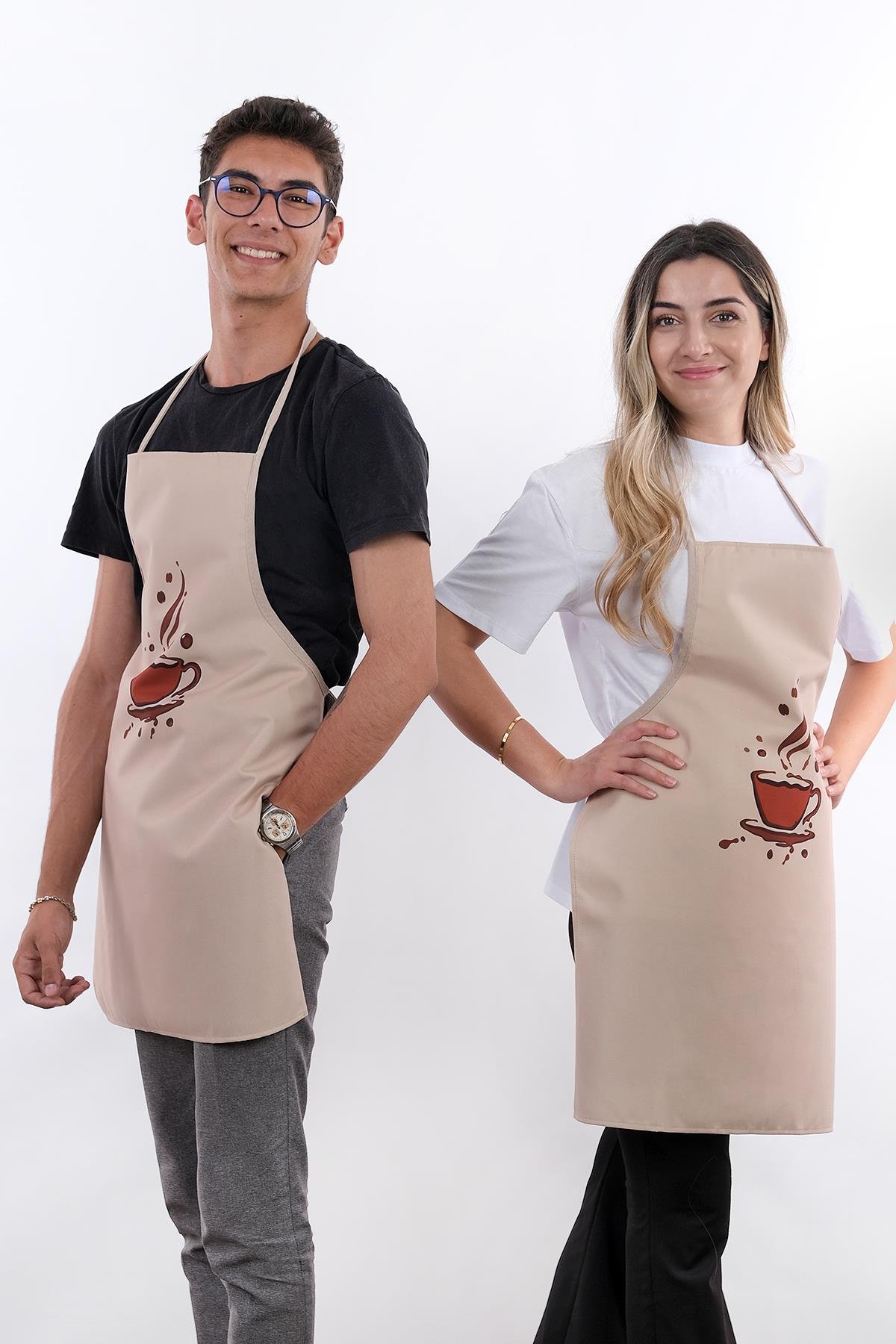 Beautiful İkili Paket Önlük Sıvı Geçirmez Mutfak Önlüğü