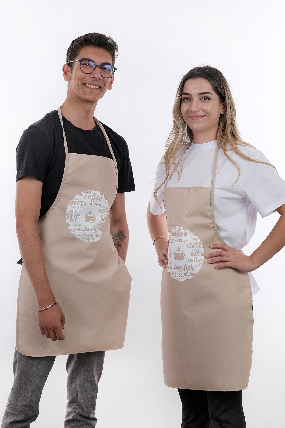 Beautiful İkili Paket Önlük Sıvı Geçirmez Mutfak Önlüğü