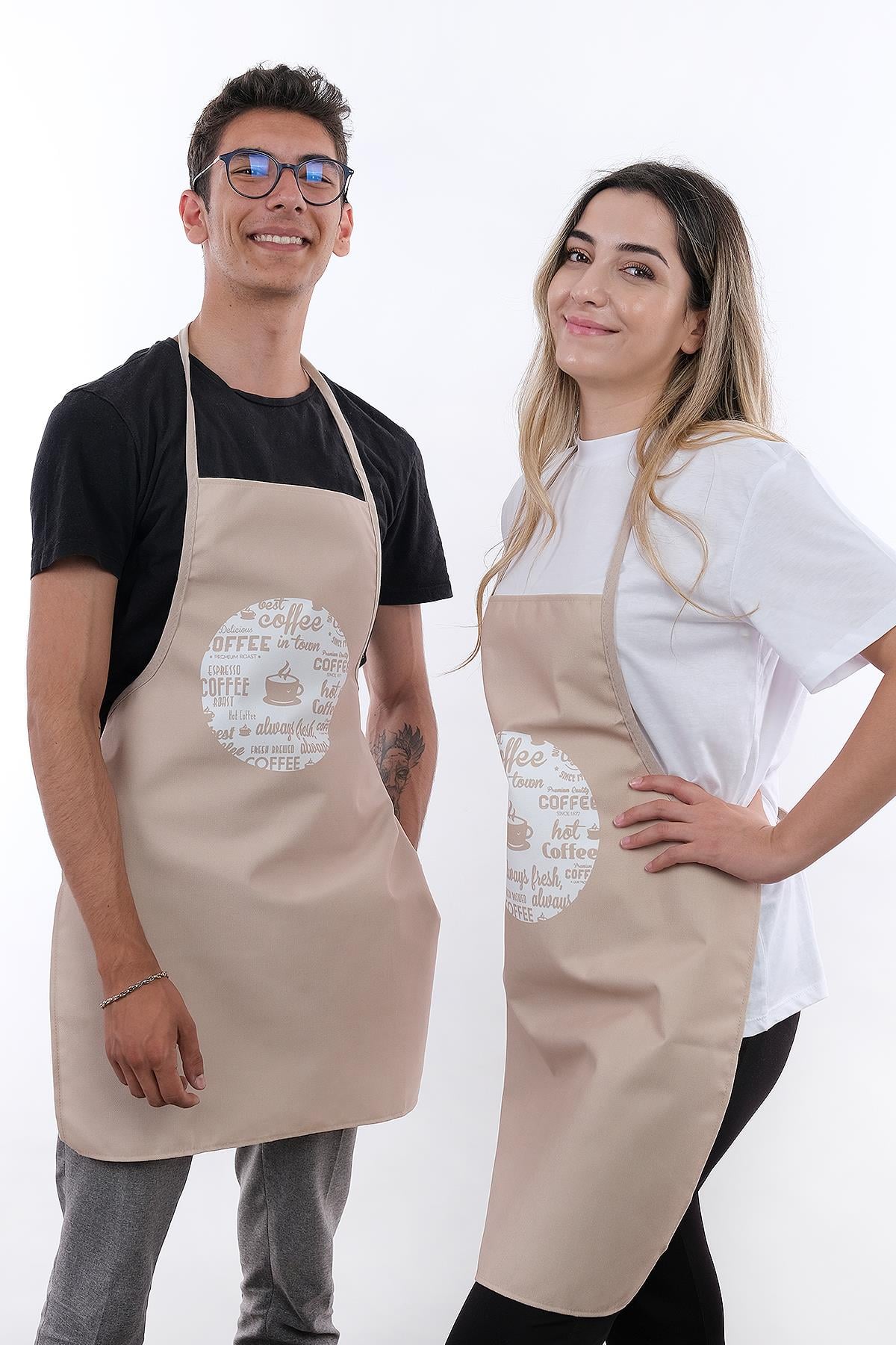 Beautiful İkili Paket Önlük Sıvı Geçirmez Mutfak Önlüğü