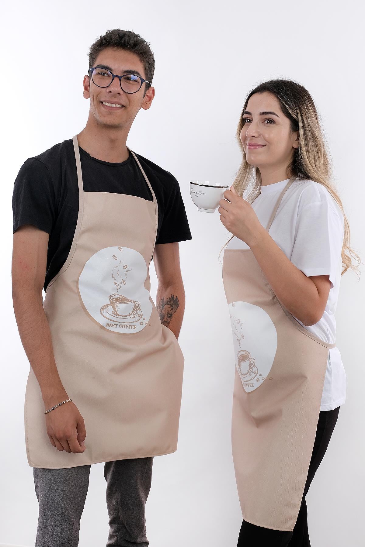 Beautiful İkili Paket Önlük Sıvı Geçirmez Mutfak Önlüğü