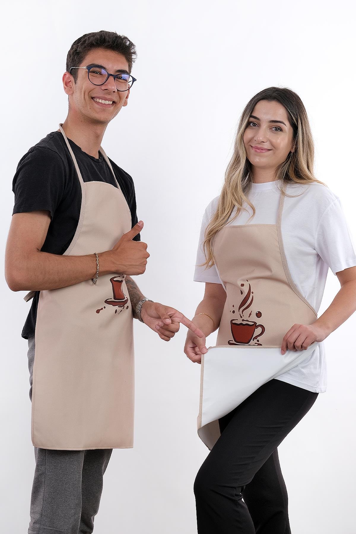 Beautiful İkili Paket Önlük Sıvı Geçirmez Mutfak Önlüğü