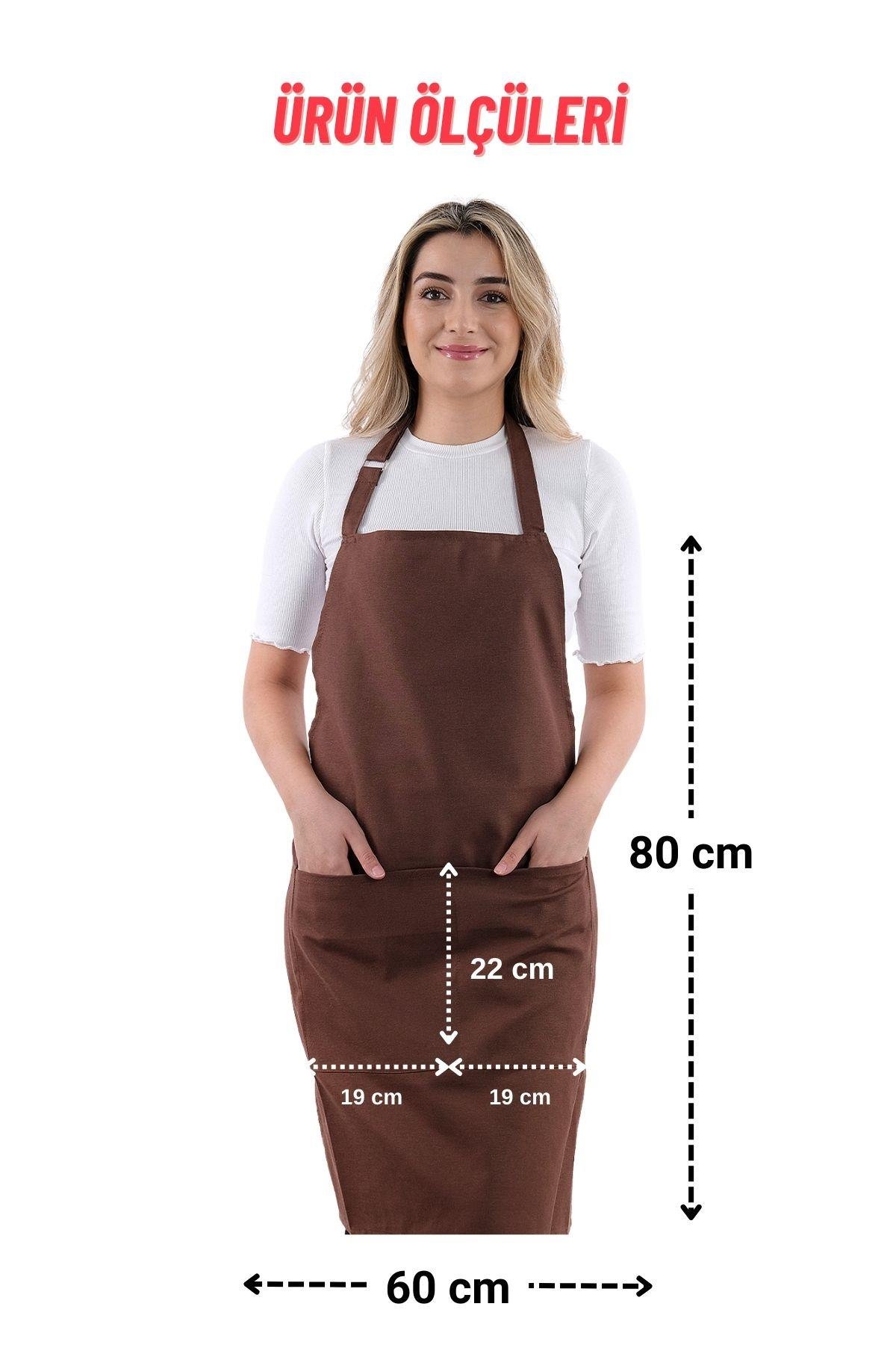 Simple 3lü Set Ayar Askılı Cepli Mutfak Önlüğü Seti (2 ELDİVEN) Şef Garson Kafe Aşçı Barista