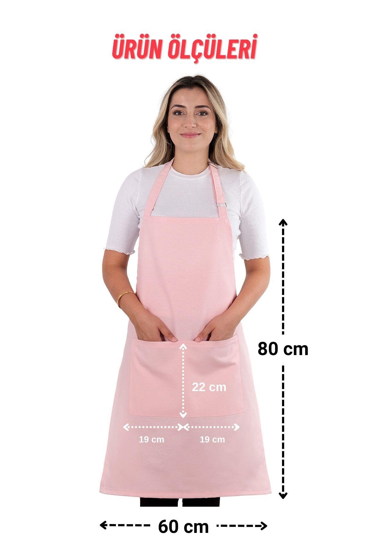Simple 3lü Set Ayar Askılı Cepli Mutfak Önlüğü Seti (2 ELDİVEN) Şef Garson Kafe Aşçı Barista