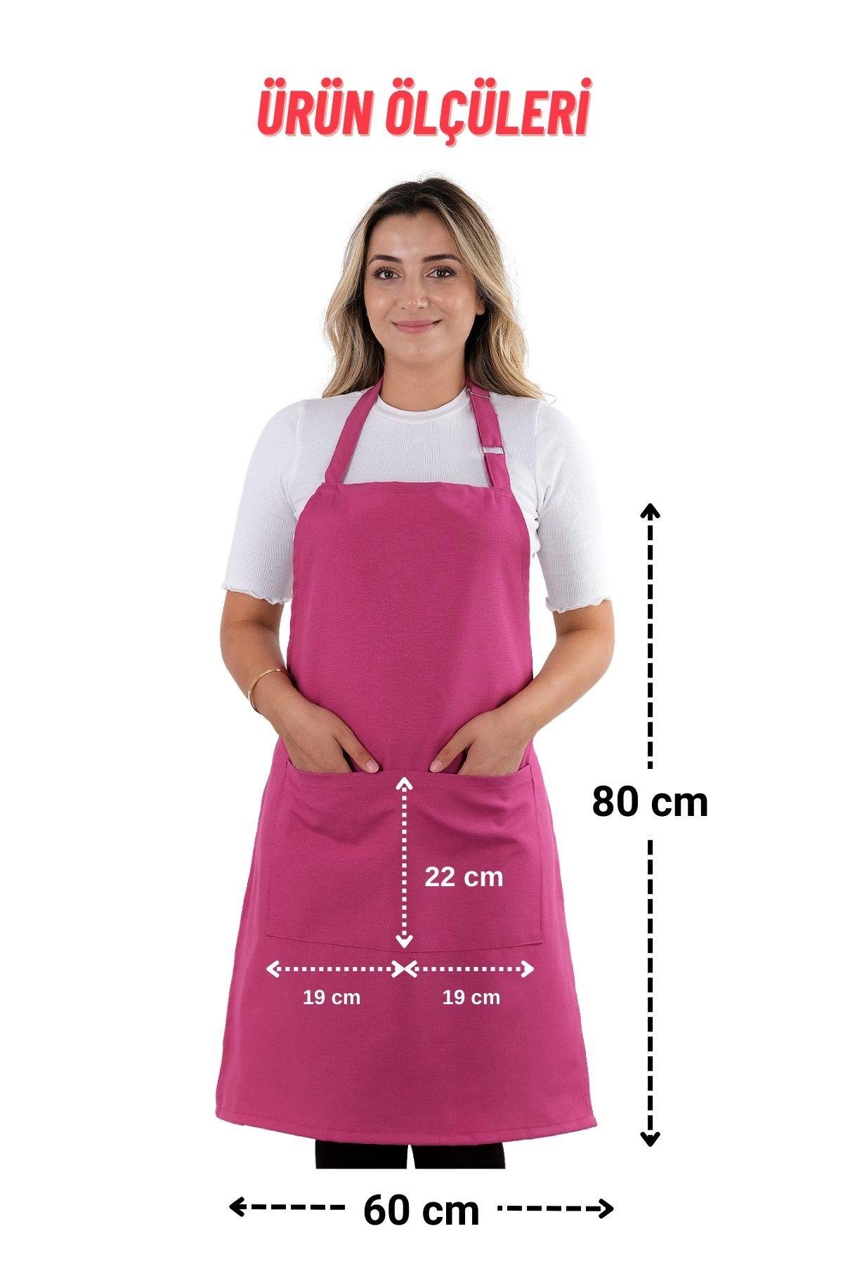 Simple 3lü Set Ayar Askılı Cepli Mutfak Önlüğü Seti (2 ELDİVEN) Şef Garson Kafe Aşçı Barista