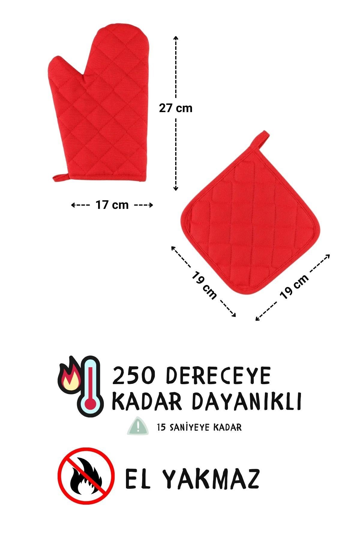 Simple 3lü Set Ayar Askılı Mutfak Önlüğü Seti (ELDİVEN, TUTACAK)