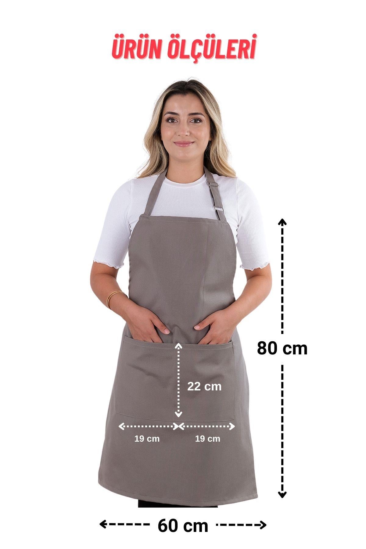 Simple 3lü Set Ayar Askılı Mutfak Önlüğü Seti (ELDİVEN, TUTACAK)