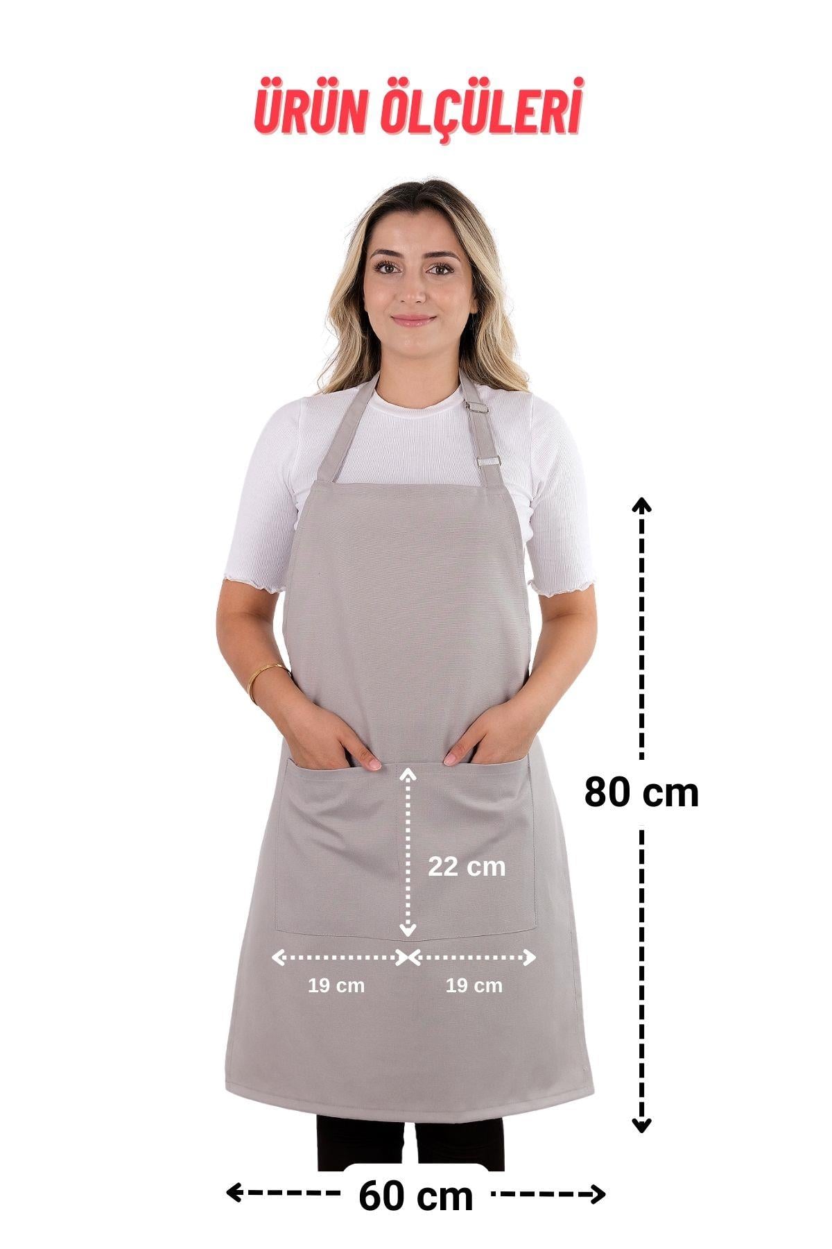 Simple 3lü Set Ayar Askılı Mutfak Önlüğü Seti (ELDİVEN, TUTACAK)