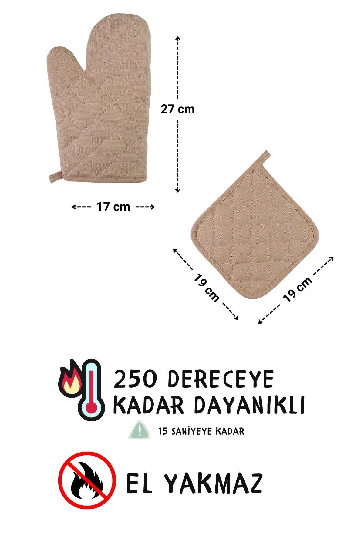 Simple 3lü Set Ayar Askılı Mutfak Önlüğü Seti (ELDİVEN, TUTACAK)