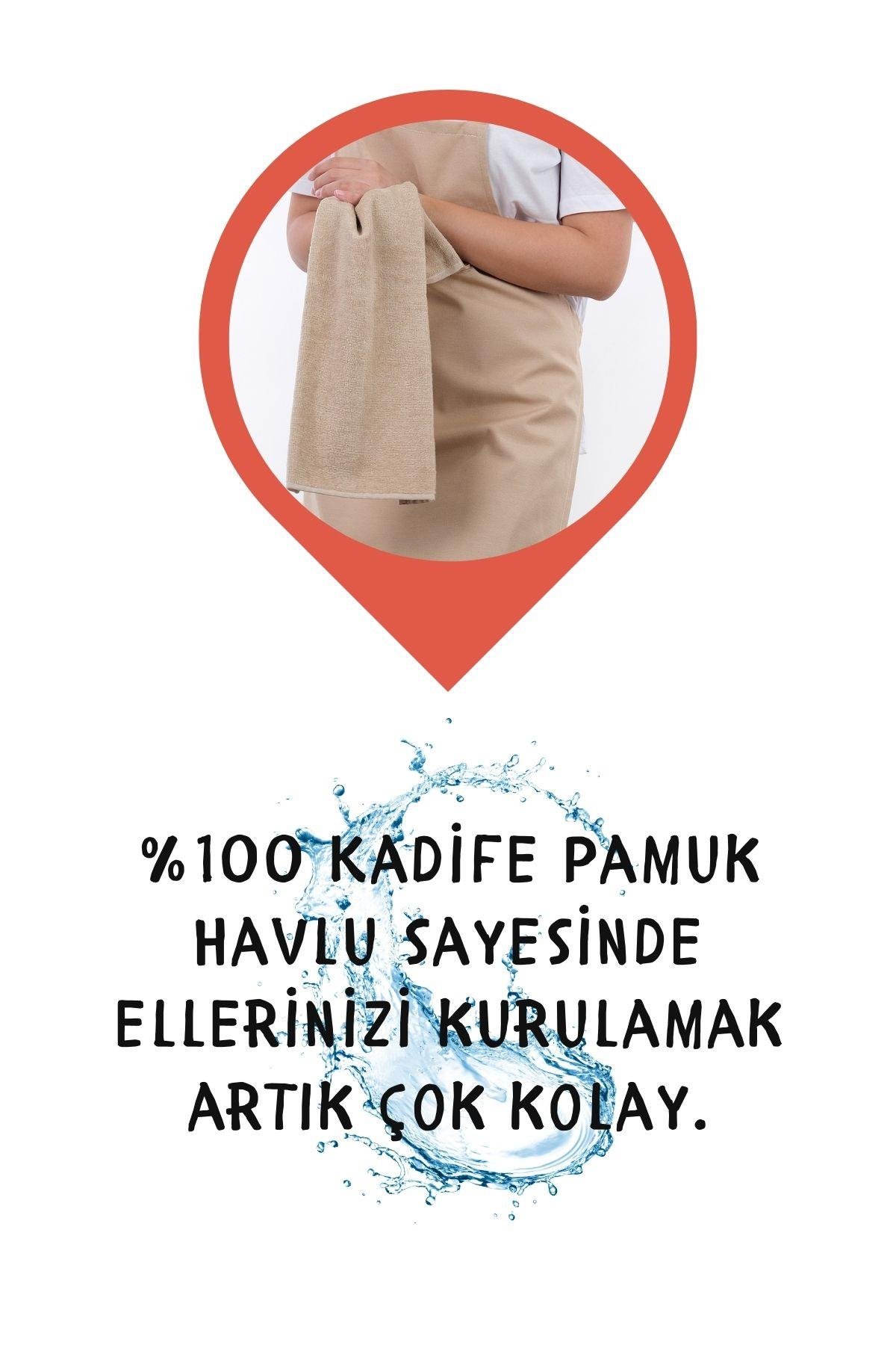 Star ayar askılı havlulu mutfak önlüğü seti (Havlulu önlük)