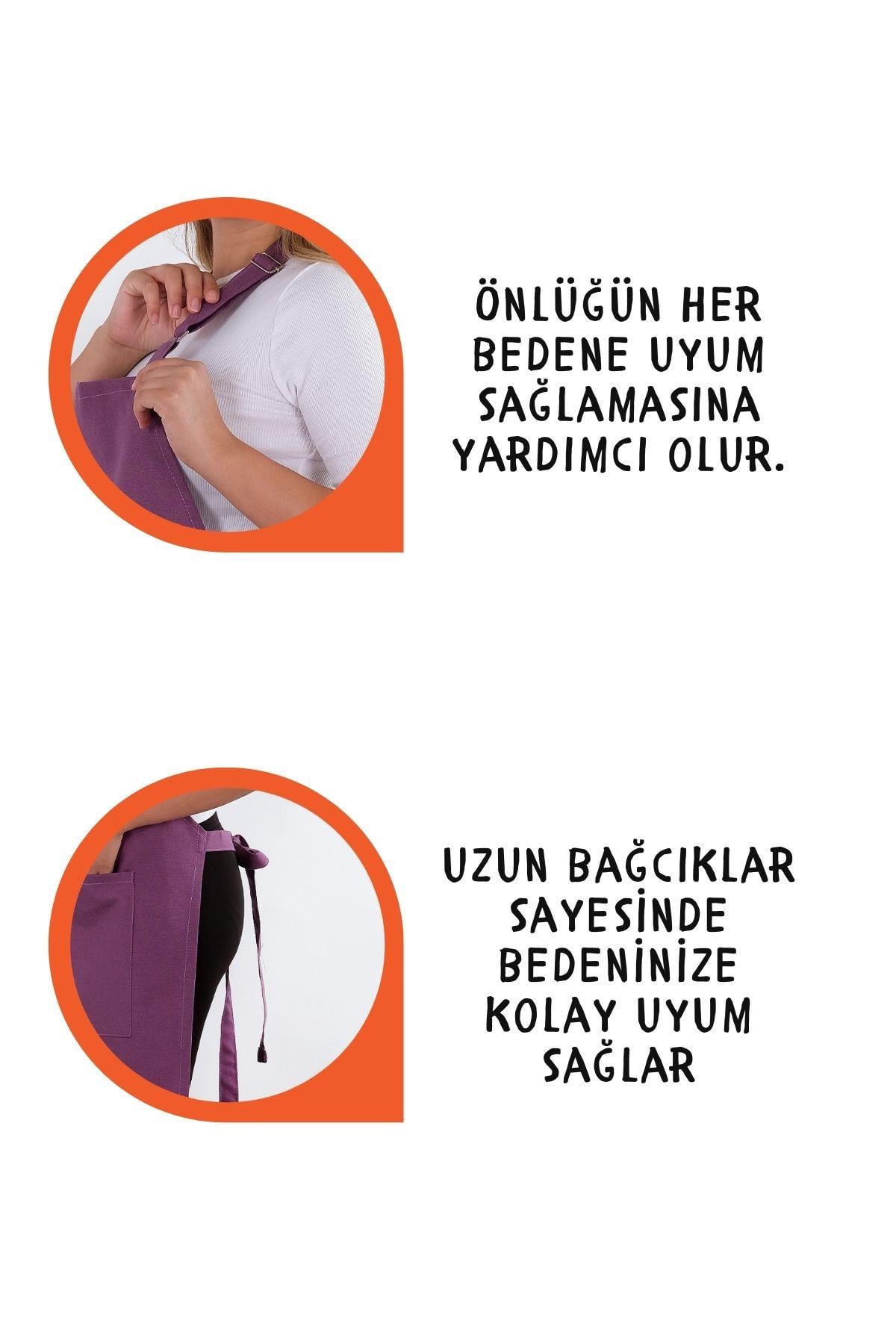 Star ayar askılı havlulu mutfak önlüğü seti (Havlulu önlük)