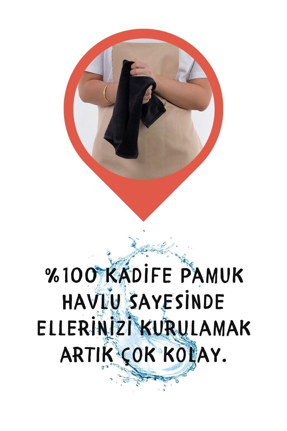Star ayar askılı havlulu mutfak önlüğü seti (Havlulu önlük)