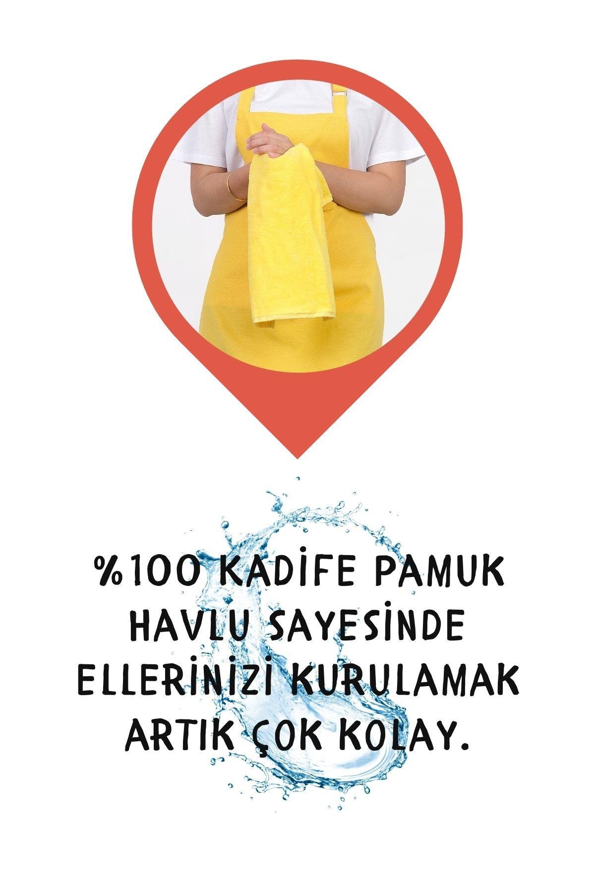Star ayar askılı havlulu mutfak önlüğü seti (Havlulu önlük)