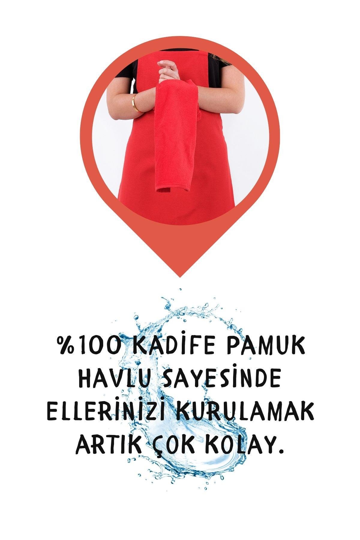 Star ayar askılı havlulu mutfak önlüğü seti (Havlulu önlük)