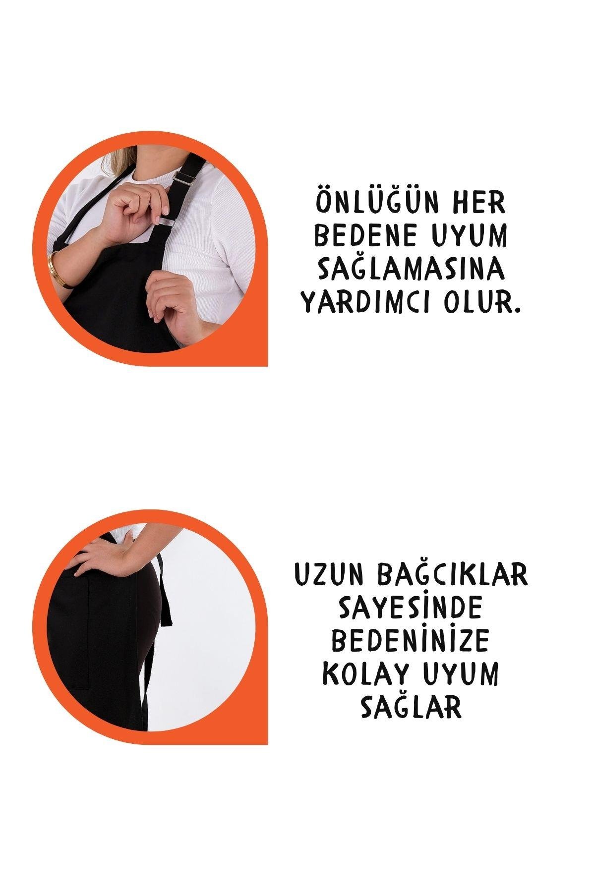 Star ayar askılı havlulu mutfak önlüğü seti (Havlulu önlük)