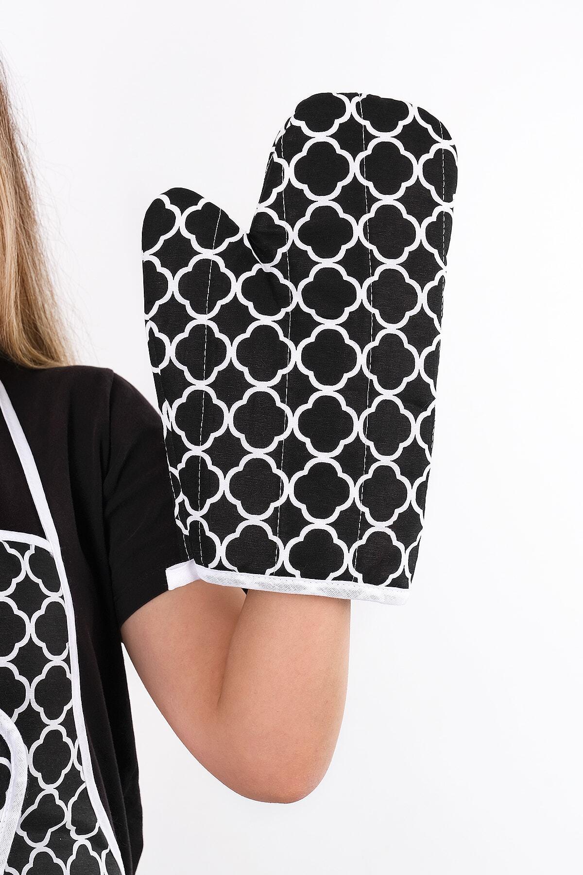 Trendy 3lü Set Sıvı Su Geçirmez Mutfak Önlüğü, Isıya Dayanıklı Fırın Eldiveni Ve Tutacak Takımı