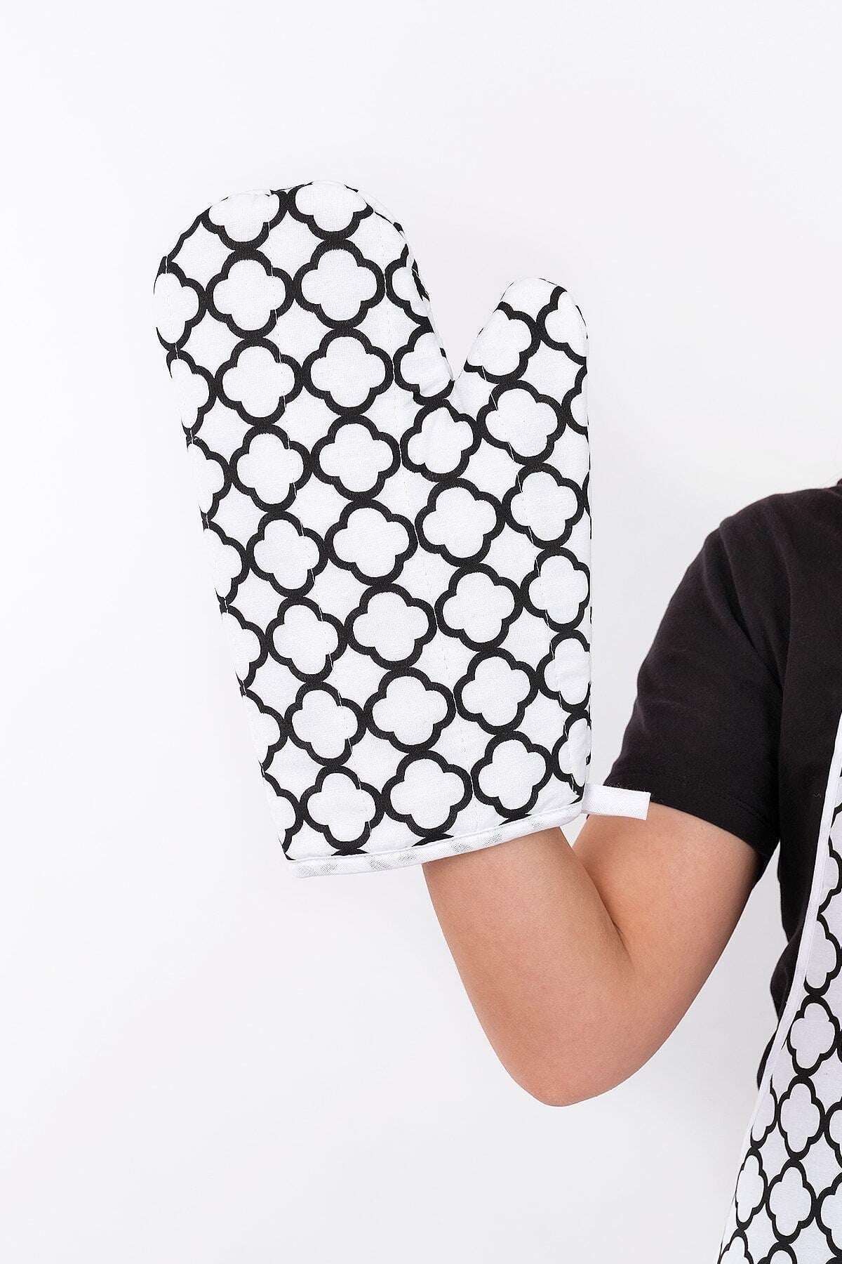 Trendy 3lü Set Sıvı Su Geçirmez Mutfak Önlüğü, Isıya Dayanıklı Fırın Eldiveni Ve Tutacak Takımı