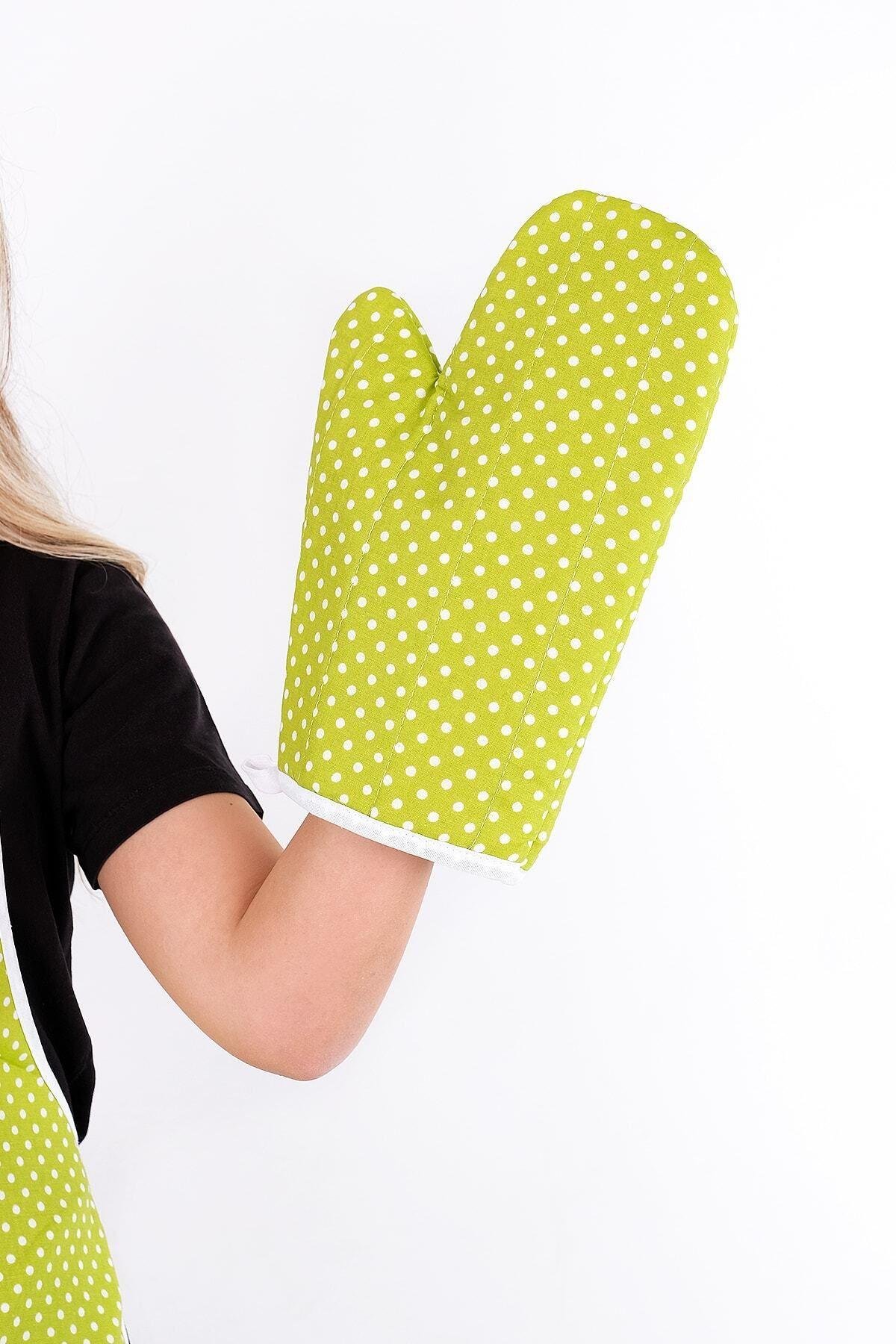 Trendy 3lü Set Sıvı Su Geçirmez Mutfak Önlüğü, Isıya Dayanıklı Fırın Eldiveni Ve Tutacak Takımı