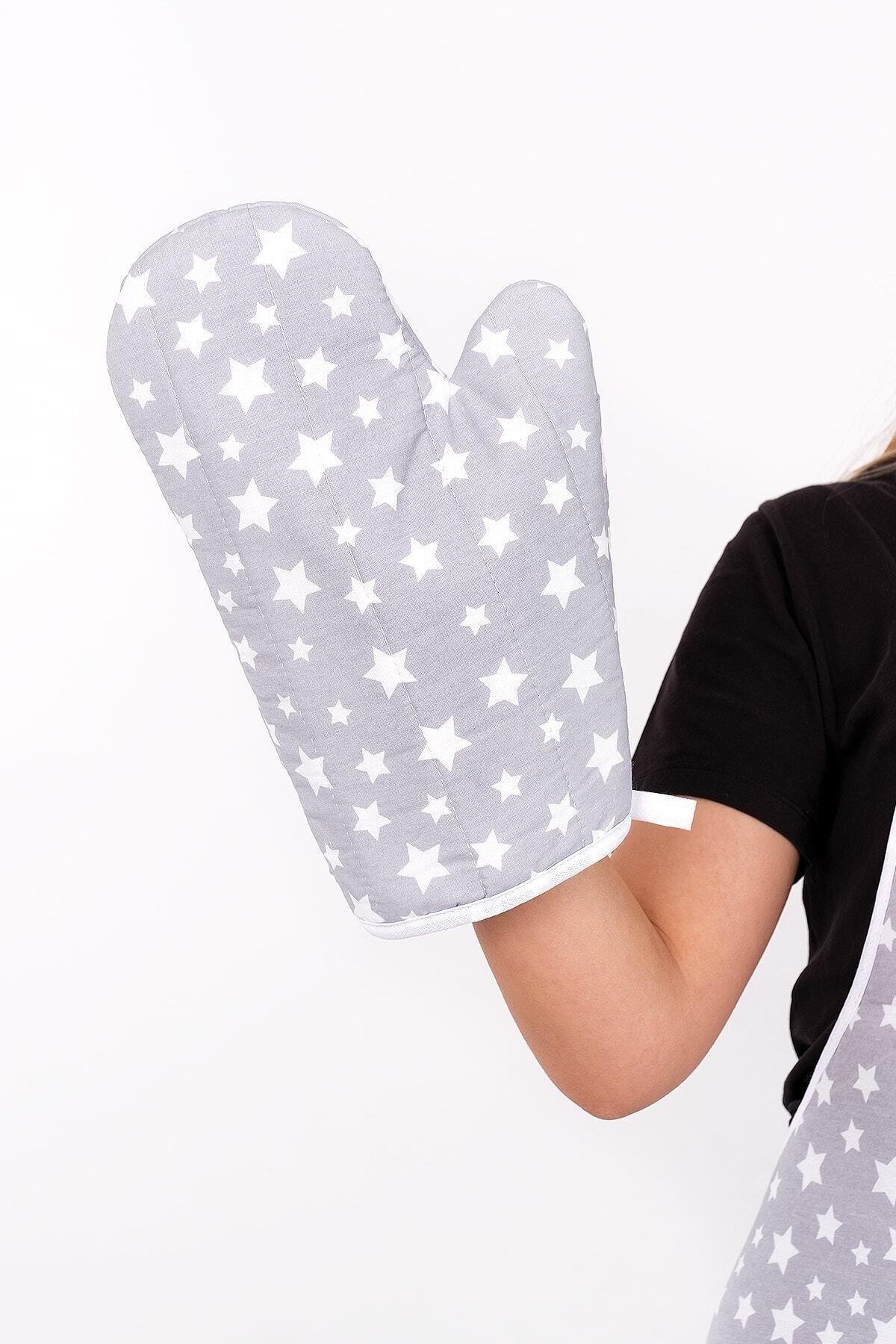 Trendy 3lü Set Sıvı Su Geçirmez Mutfak Önlüğü, Isıya Dayanıklı Fırın Eldiveni Ve Tutacak Takımı